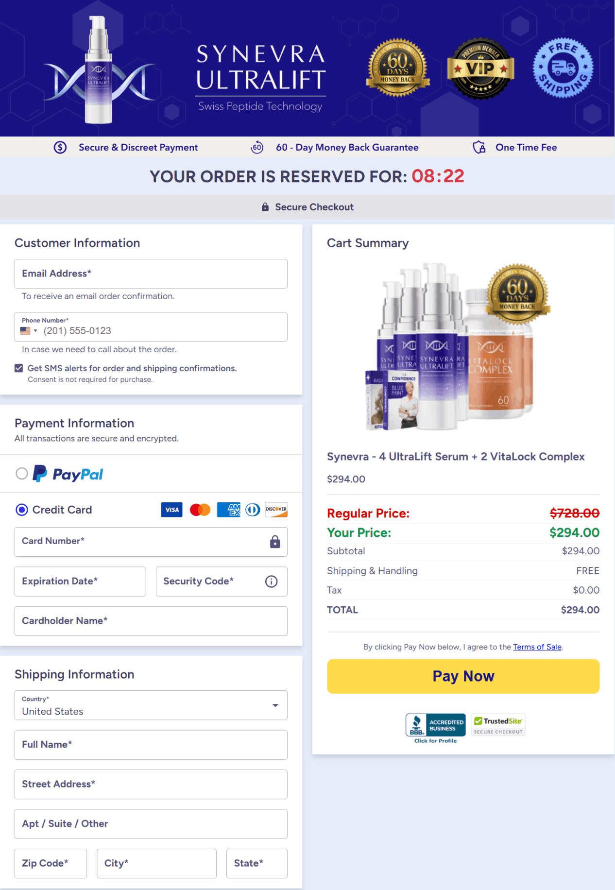 Synevra secure checkout